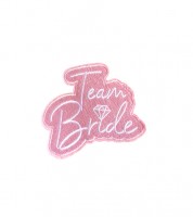 Aufbügelmotiv "Team Bride" - rosa & weiß - 6 Stück