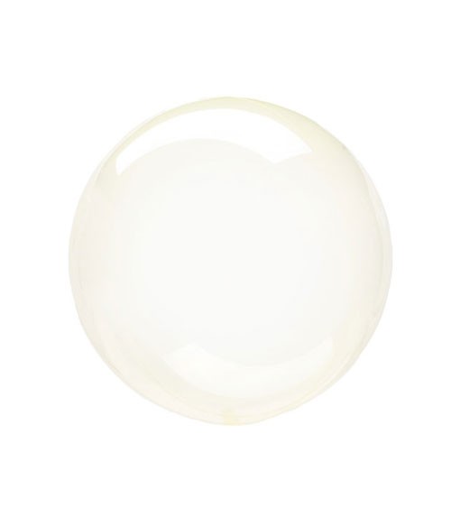 Kleiner Kugel-Folienballon "Clearz Crystal" - gelb - 25-35 cm