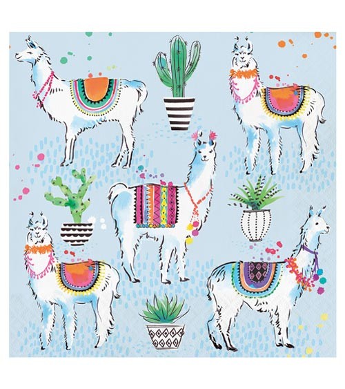Servietten "Lama Fiesta" - 16 Stück