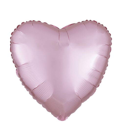 Herz-Folienballon "Satin Luxe" - pastell rosa - 43 cm