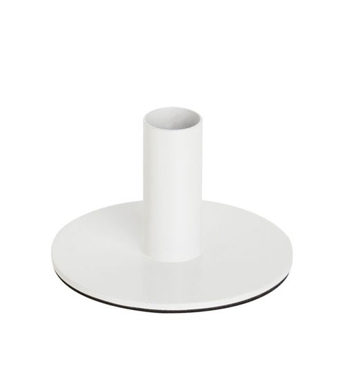 Kerzenhalter für Dinnerkerzen - weiß - 10 x 6,5 cm