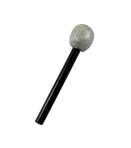 Party-Mikrofon - schwarz & silber - 26 cm