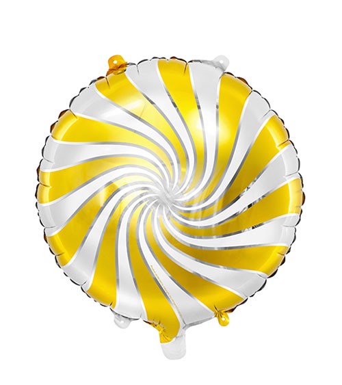 Folienballon "Candy" - gold & weiß - 35 cm