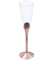 Sektgläser aus Kunststoff - rosegold - 6 Stück