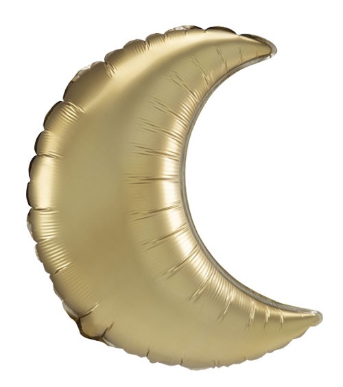 Shape-Folienballon "Mond" - Satin gold