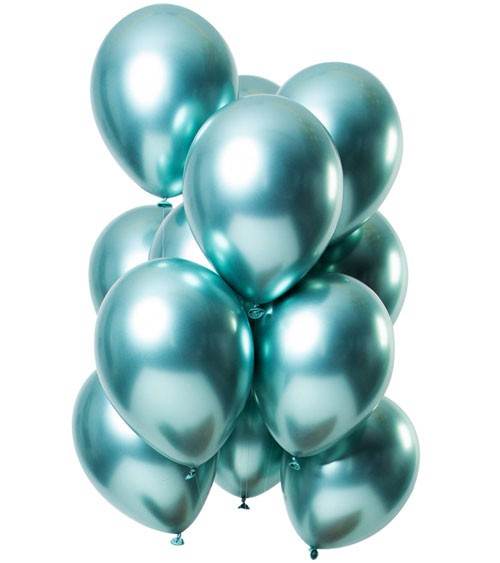 Luftballons "Mirror Effekt" - mintgrün - 12 Stück