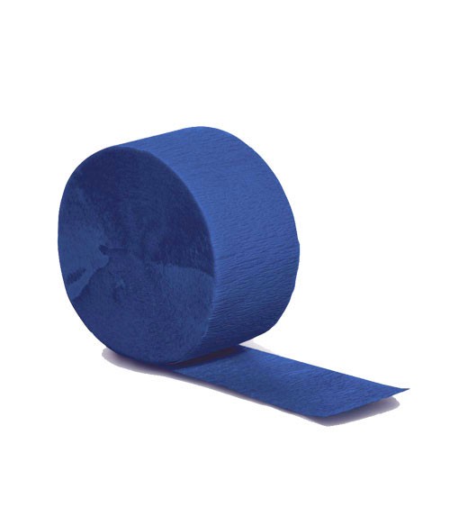 Deko-Kreppband - kobaltblau - 24,6 m