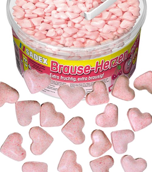 Brause-Bonbons "Herzen" - 600 Stück - 1 kg