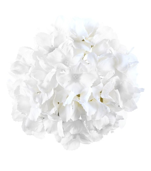 Künstliche Hortensien-Blüte - weiß - 20 cm