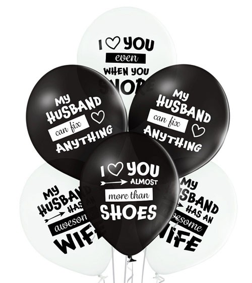 Luftballon-Set "Best Husband Ever" - 6-teilig