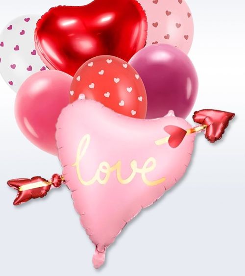 Valentinstag-Ballon-Set "Love" - 7-teilig