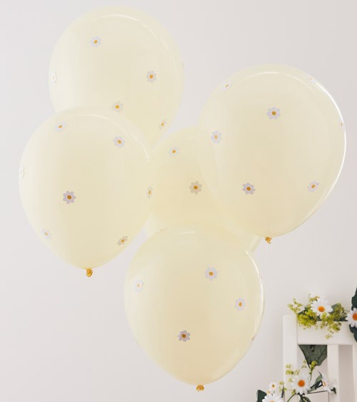 DIY-Luftballons mit Gänseblümchen "Daisy" - 5 Stück
