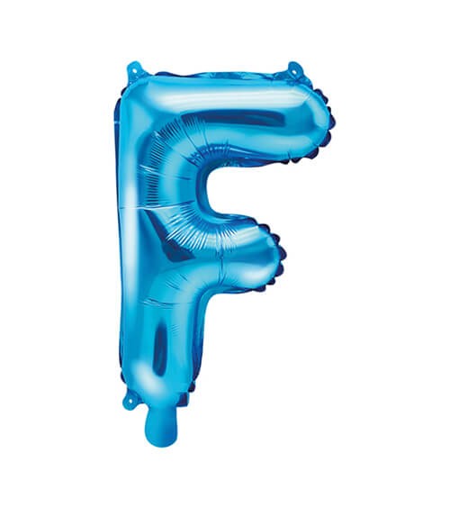 Folienballon Buchstabe "F" - blau - 35 cm
