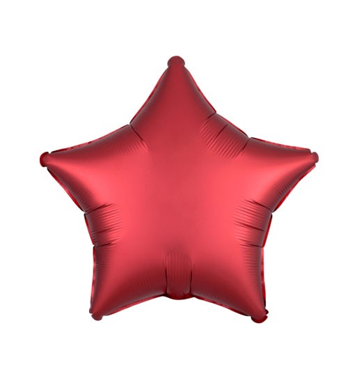 Stern-Folienballon „Satin Luxe“ - rot - 48 cm