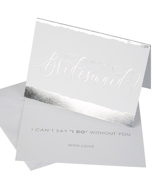Will you be my Bridesmaid-Karten "Dipped in Silver" - 3 Stück