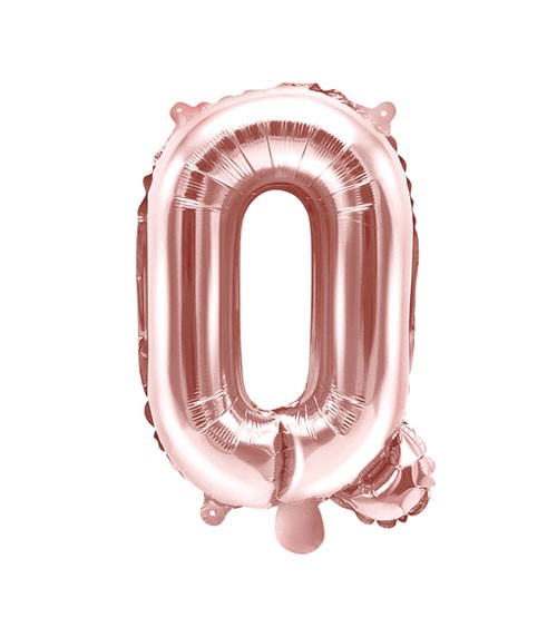 Folienballon Buchstabe "Q" - rosegold - 35 cm